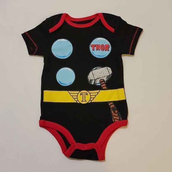 Marvel Disney Infant Onesie Bundle Lot Spiderman Thor Size 12 months - Picture 4 of 8